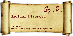 Szolgai Piramusz névjegykártya